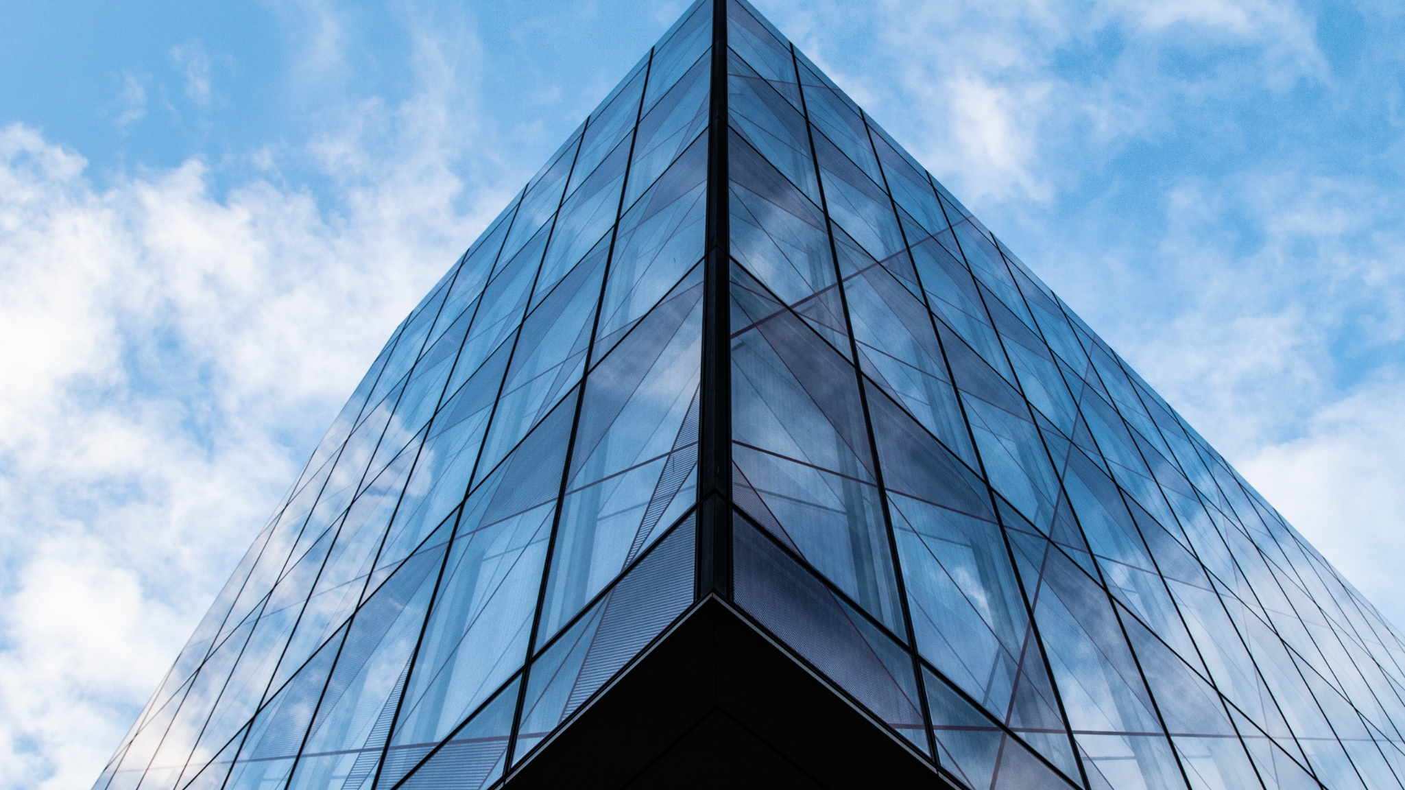 inside a town between two big buildings
